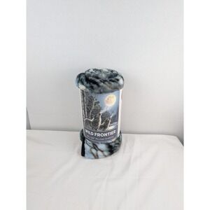 Wild Frontier Wolf Moon 50x60 Plush Throw Blanket Cozy Warm